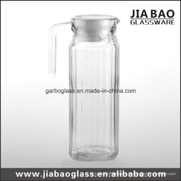 Jarra de vidrio transparente con cubierta